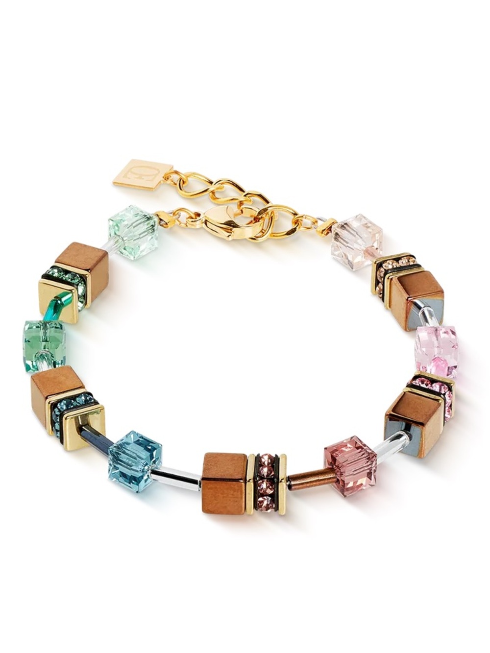 Coeur de Lion GeoCUBE Iconic Metallic Bracelet Art Nouveau Gold